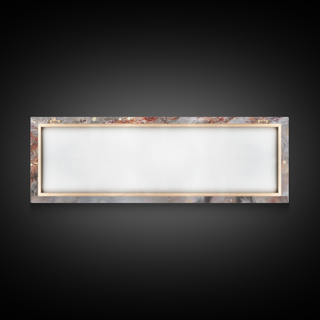 Sacred Snowfall Grace | Framed Canvas Print | Christian Christmas Art | Panoramic Wall Art | Christmas Art Prints | Christian Decor | Vinta
