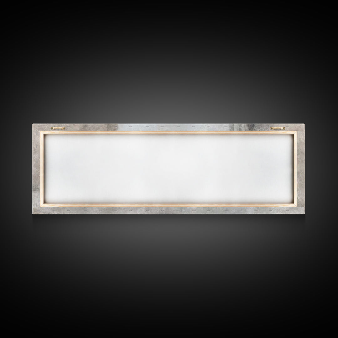 Pilgrims Of Light, Framed Canvas Print, Christian Wall Art, Christian Art Canvas, Panoramic Painting, Modern Christian Art