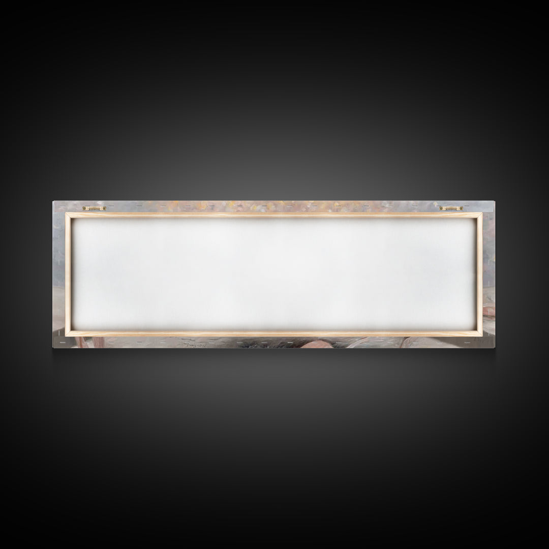 Winter Devotion – Framed Canvas Print – Christian Art Canvas – Panoramic Art – Christian Christmas Art – Christian Wall Art