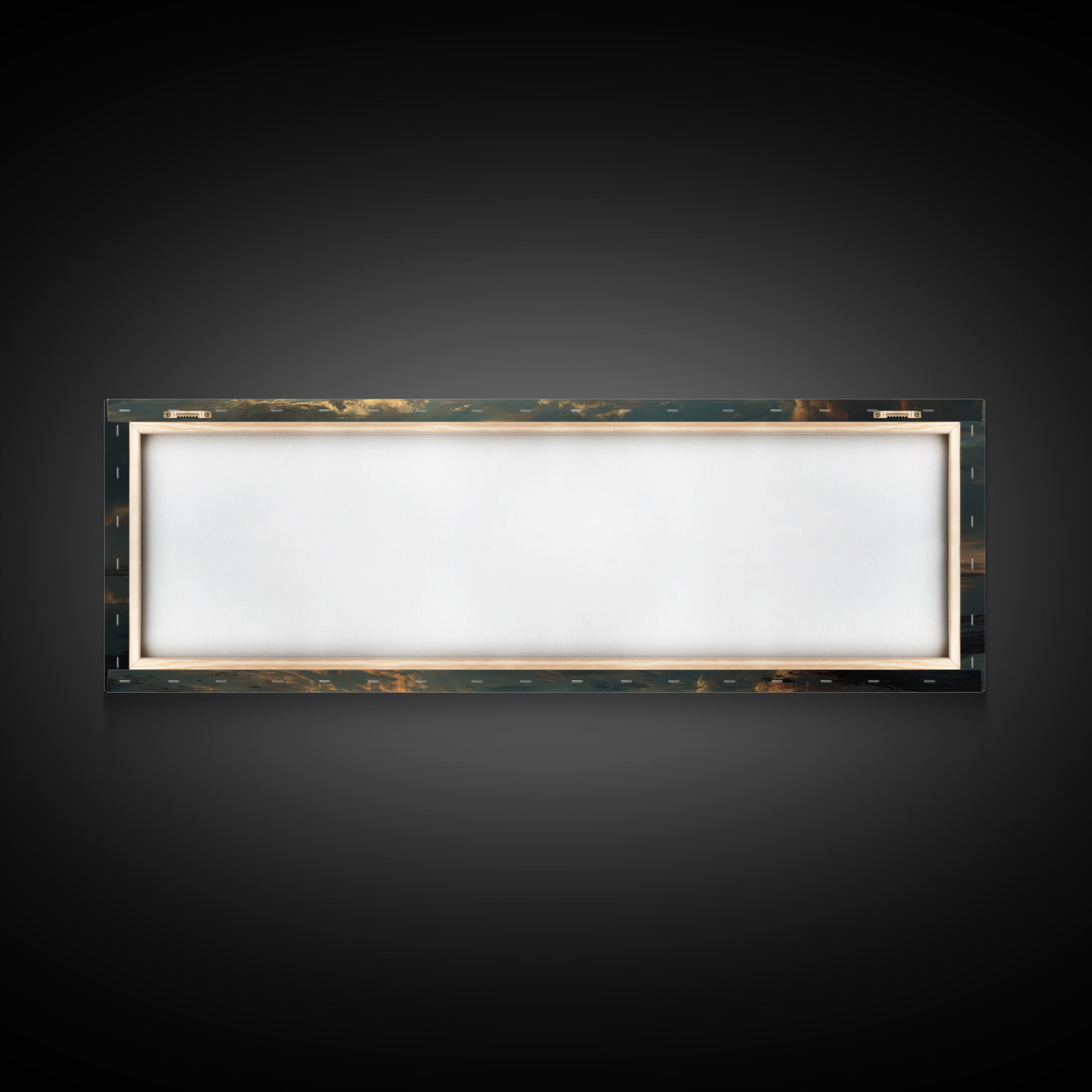 Radiant Horizon Walk, Framed Canvas Print, Jesus Wall Art, Panoramic Art, Christian Art Canvas, Moody Christian Art
