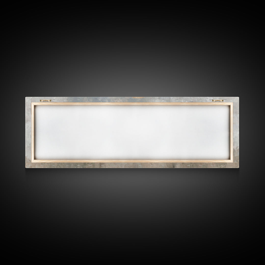 Radiant Manger Peace | Framed Canvas Print | Christian Christmas Art | Christian Wall Art | Christmas Canvas Wall Art | Panoramic Art | Chr