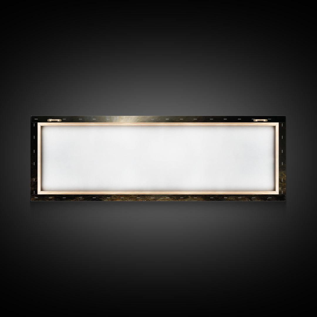 Holy Night Radiance, Framed Canvas Print, Christian Christmas Art, Jesus Painting, Panoramic Art, Christian Wall Art, Christian Art Canvas,
