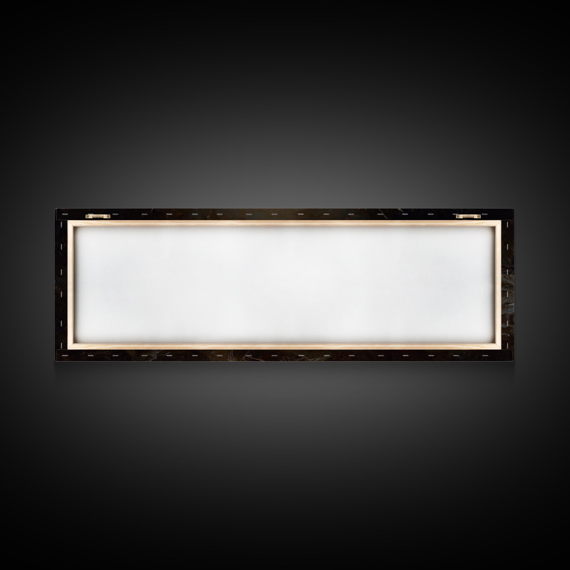 Divine Manger Glow – Framed Canvas Print – Christian Art Canvas – Panoramic Wall Art – Jesus Painting – Christian Christmas Art – Christian