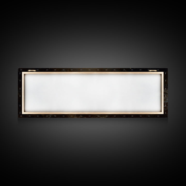 Divine Manger Glow – Framed Canvas Print – Christian Art Canvas – Panoramic Wall Art – Jesus Painting – Christian Christmas Art – Christian
