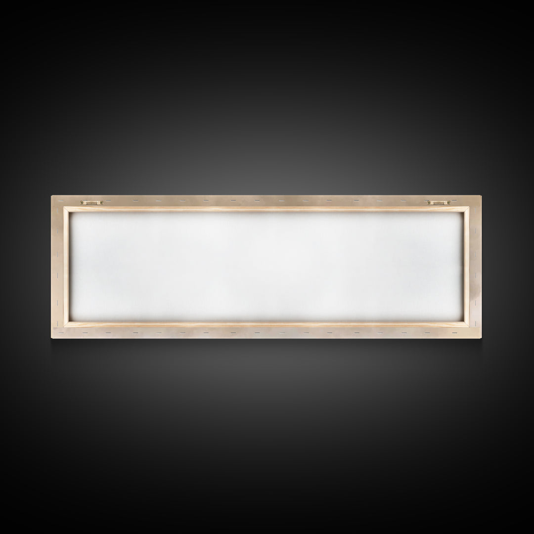 Foggy Chapel Stillness, Framed Canvas Print, Panoramic Frame, Christian Art Canvas, Christmas Art, Christian Wall Art, Christian Christmas