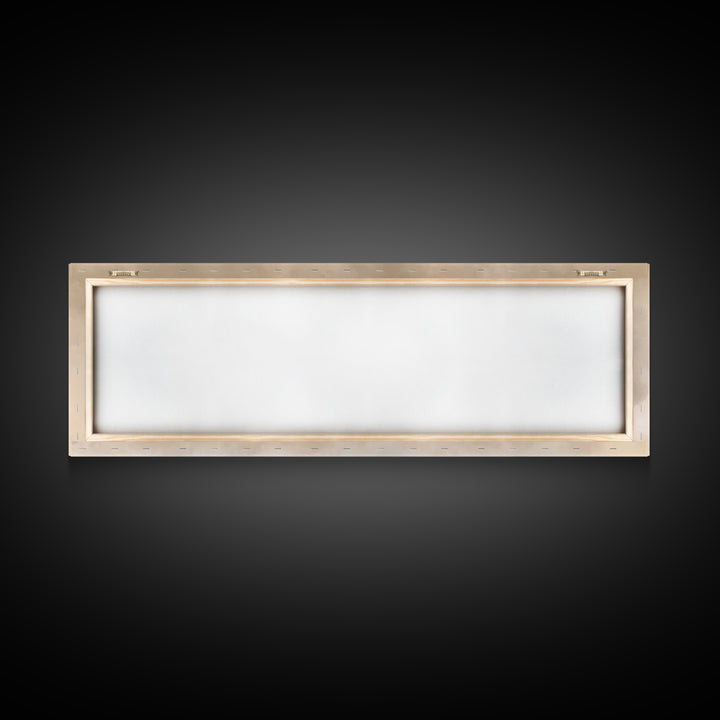 Foggy Chapel Stillness, Framed Canvas Print, Panoramic Frame, Christian Art Canvas, Christmas Art, Christian Wall Art, Christian Christmas