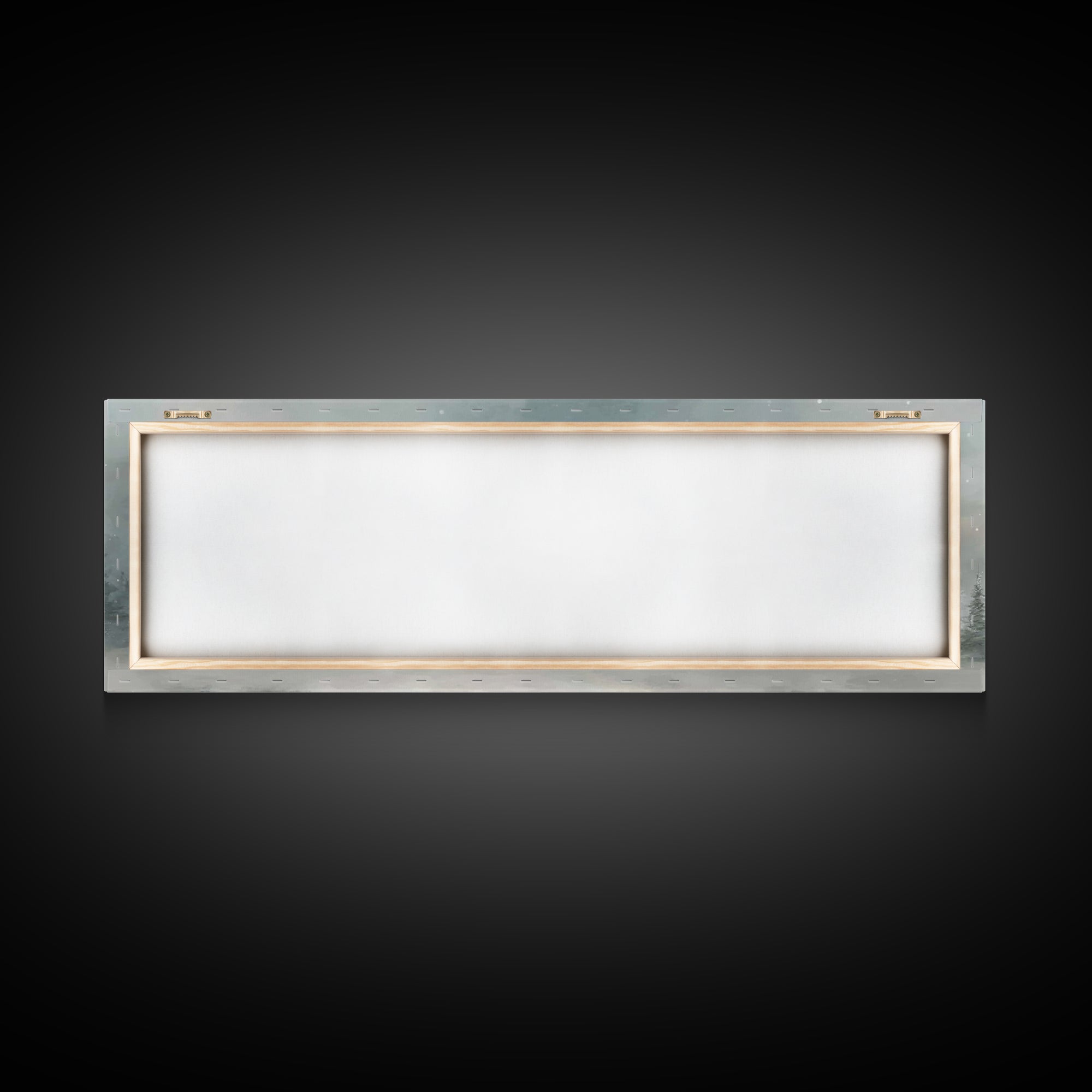 Snowy Chapel Light – Framed Canvas Print – Panoramic Painting – Christian Wall Art – Christmas Art – Christian Art Canvas – Christian Chris