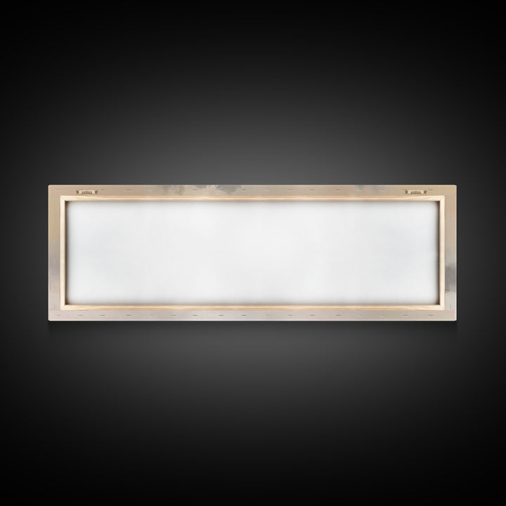 Silent Chapel Glow, Framed Canvas Print, Christian Wall Art, Christmas Canvas Wall Art, Christian Christmas Art, Panoramic Print, Christian