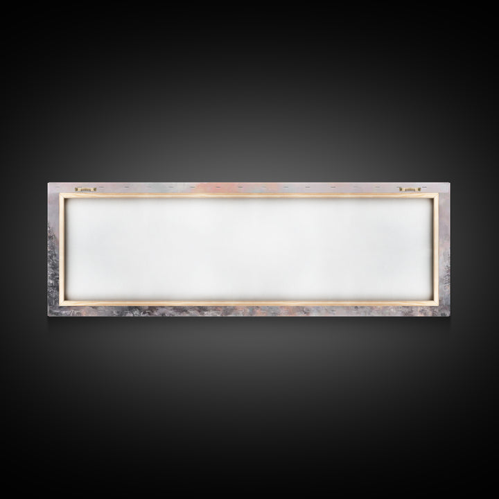 Snowlit Church Dawn | Framed Canvas Print | Christian Wall Art | Christmas Art Work | Christian Christmas Decor | Panoramic Painting | Chri