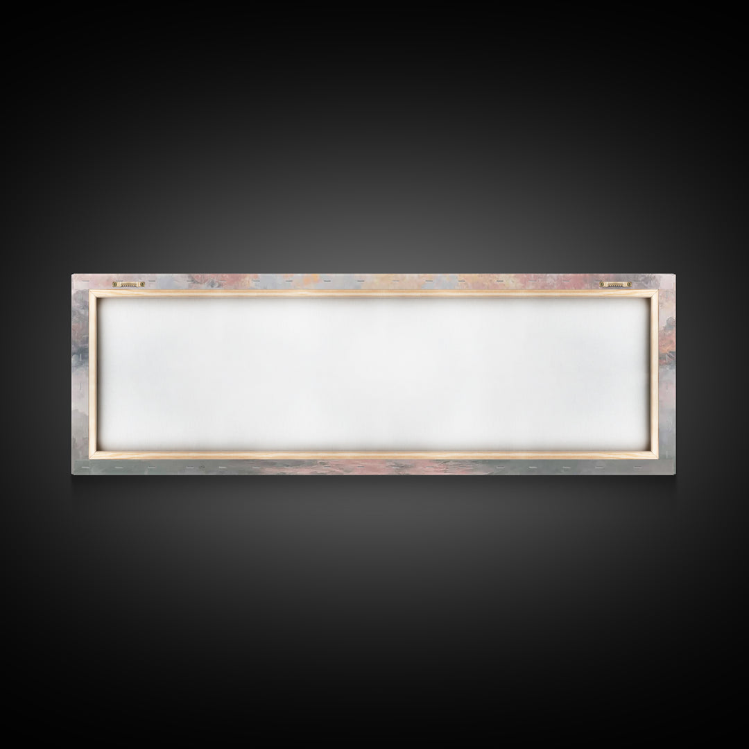 Radiant Glory Walk | Framed Canvas Print | Jesus Christmas Art | Christian Art Canvas | Modern Christian Art | Panoramic Frame | Christian