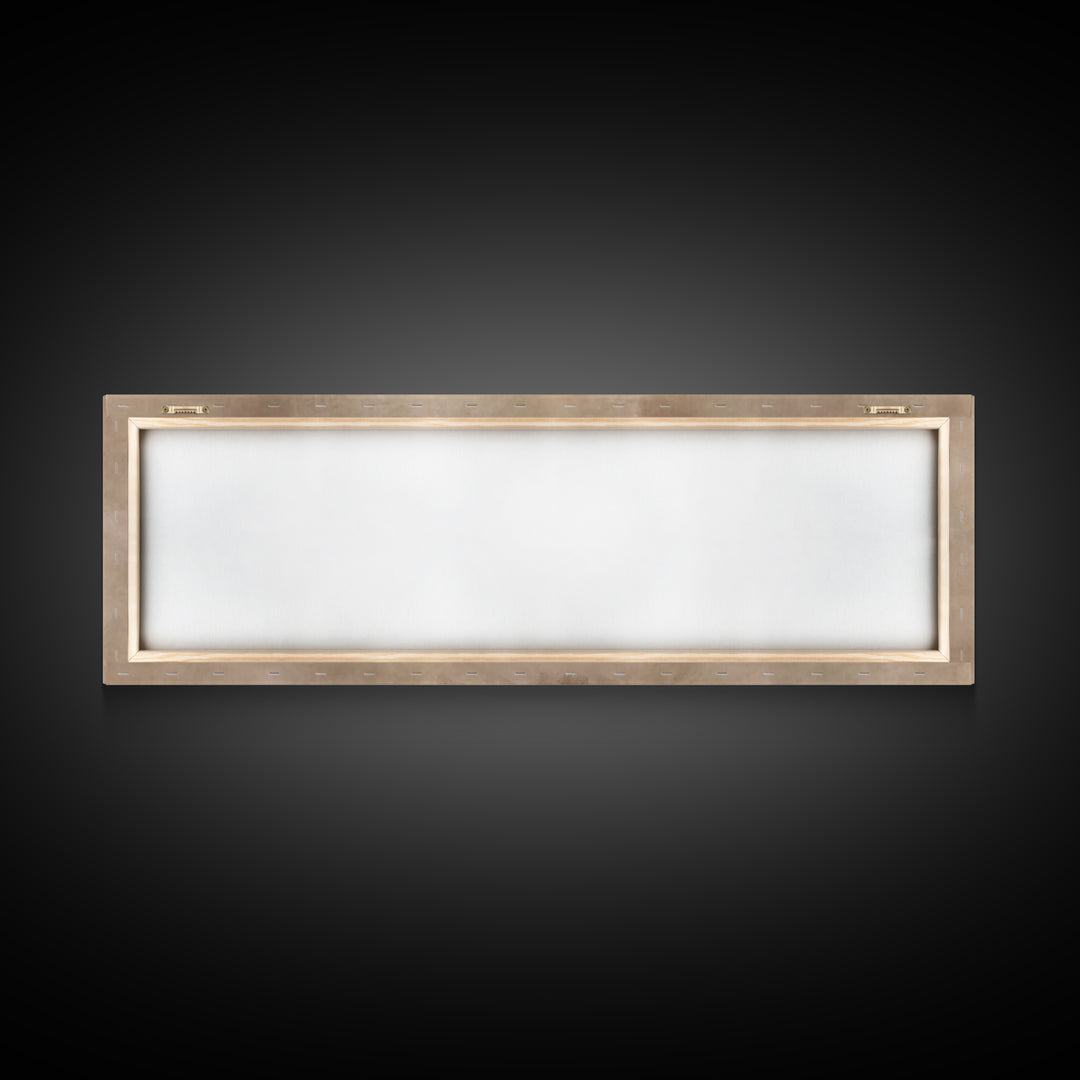 Radiant Advent Glow | Framed Canvas Print | Christian Christmas Art | Christian Wall Art | Christmas Canvas Wall Art | Panoramic Wall Art |