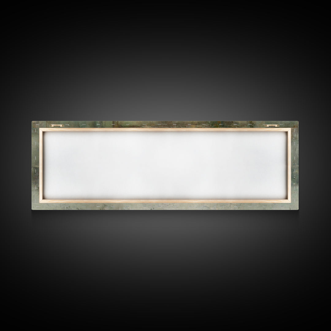 Silent Stable Light – Framed Canvas Print – Panoramic Art – Christian Wall Art – Christian Art Canvas – Christmas Art – Jesus Painting – Ch
