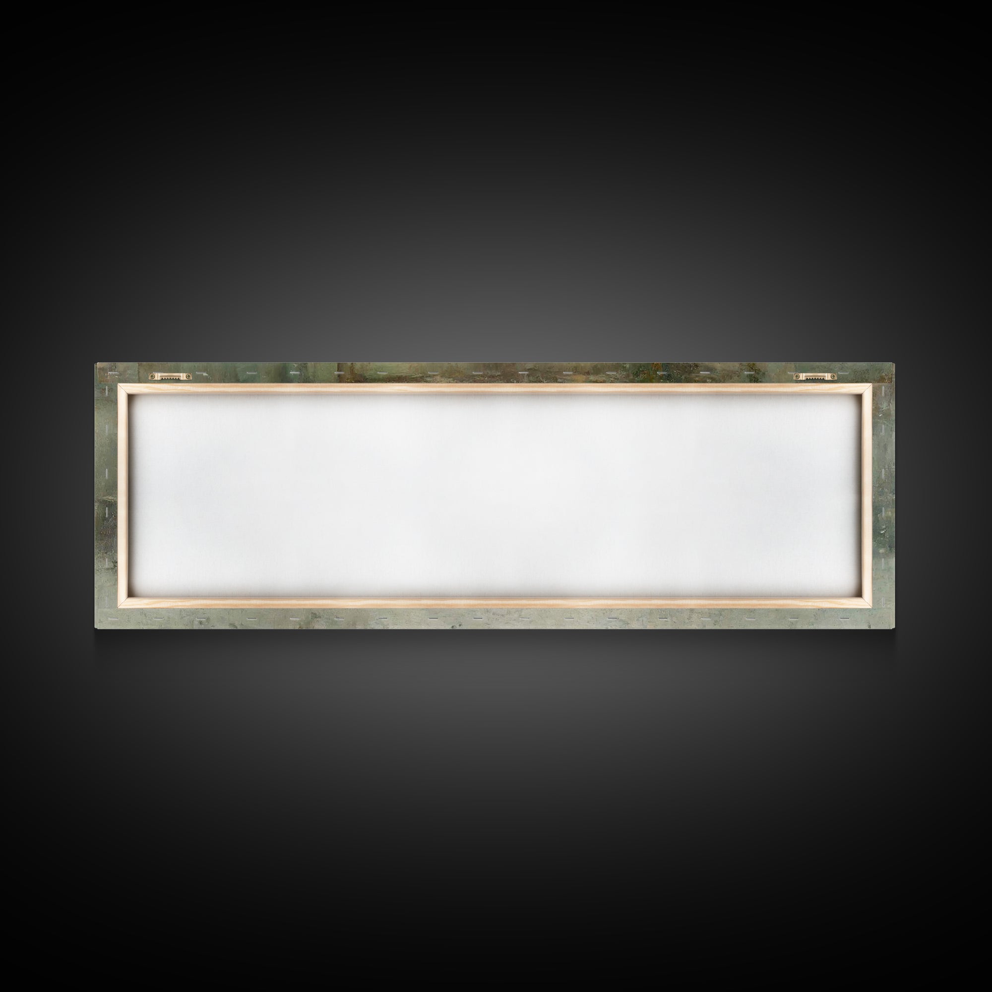 Silent Stable Light – Framed Canvas Print – Panoramic Art – Christian Wall Art – Christian Art Canvas – Christmas Art – Jesus Painting – Ch