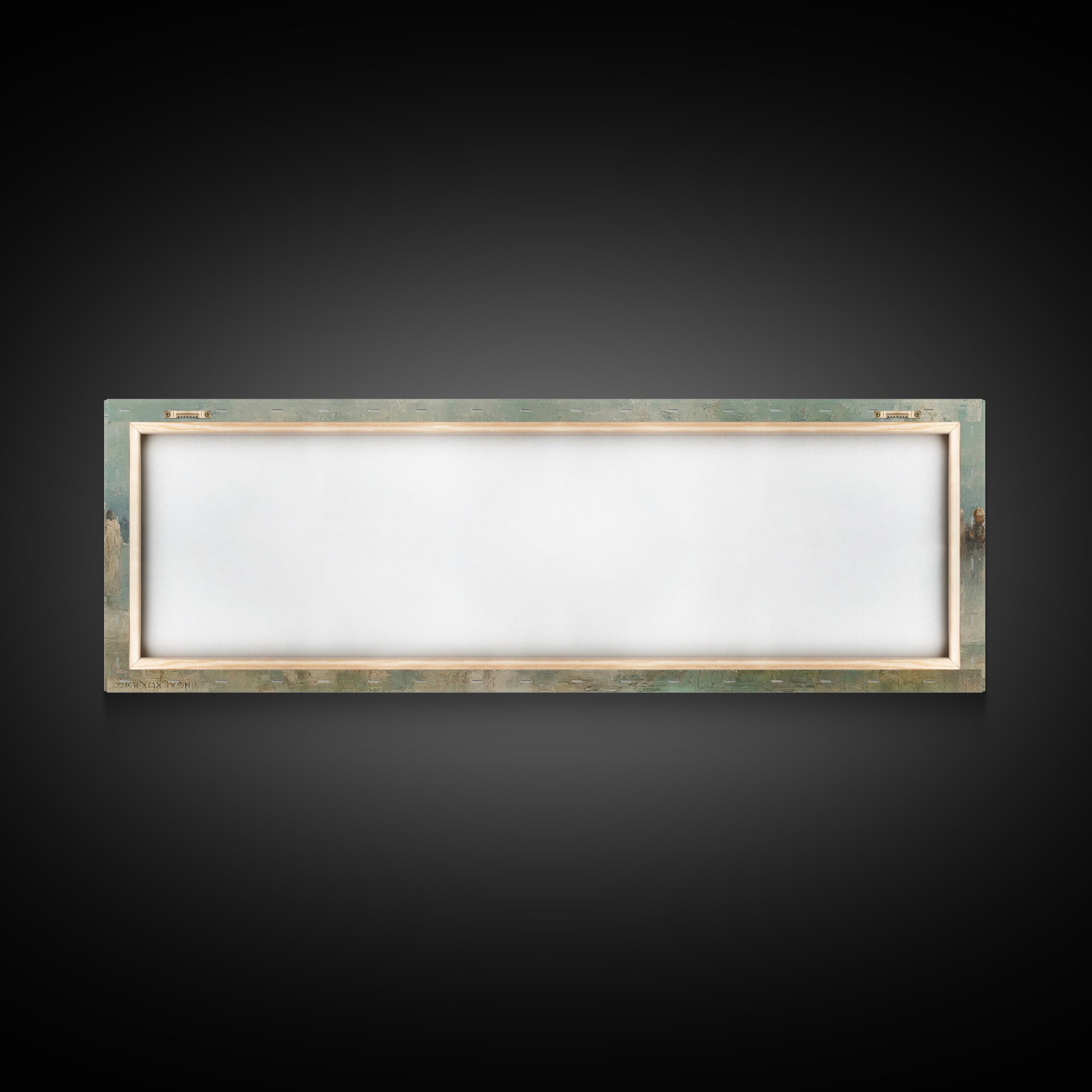 Gathered In Faith – Framed Canvas Print – Christian Art Print – Panoramic Painting – Christian Wall Art – Christmas Art Prints – Jesus Pain