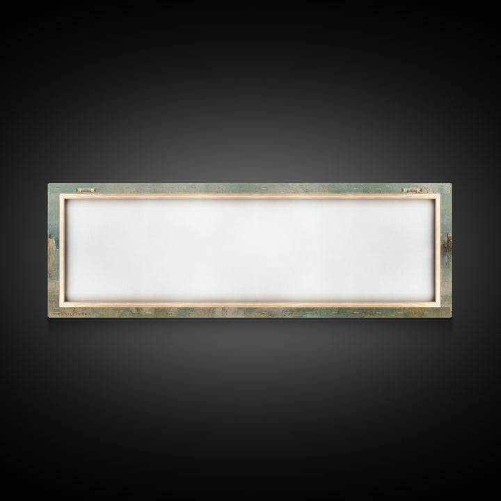 Gathered In Faith – Framed Canvas Print – Christian Art Print – Panoramic Painting – Christian Wall Art – Christmas Art Prints – Jesus Pain