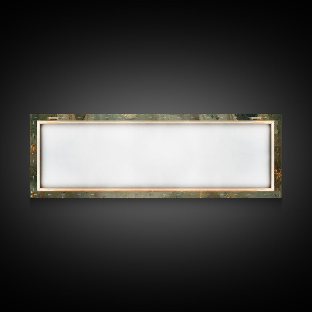 Gathered In Worship – Framed Canvas Print – Christian Wall Art – Panoramic Frame – Christmas Art – Christian Art Canvas – Christian Christm