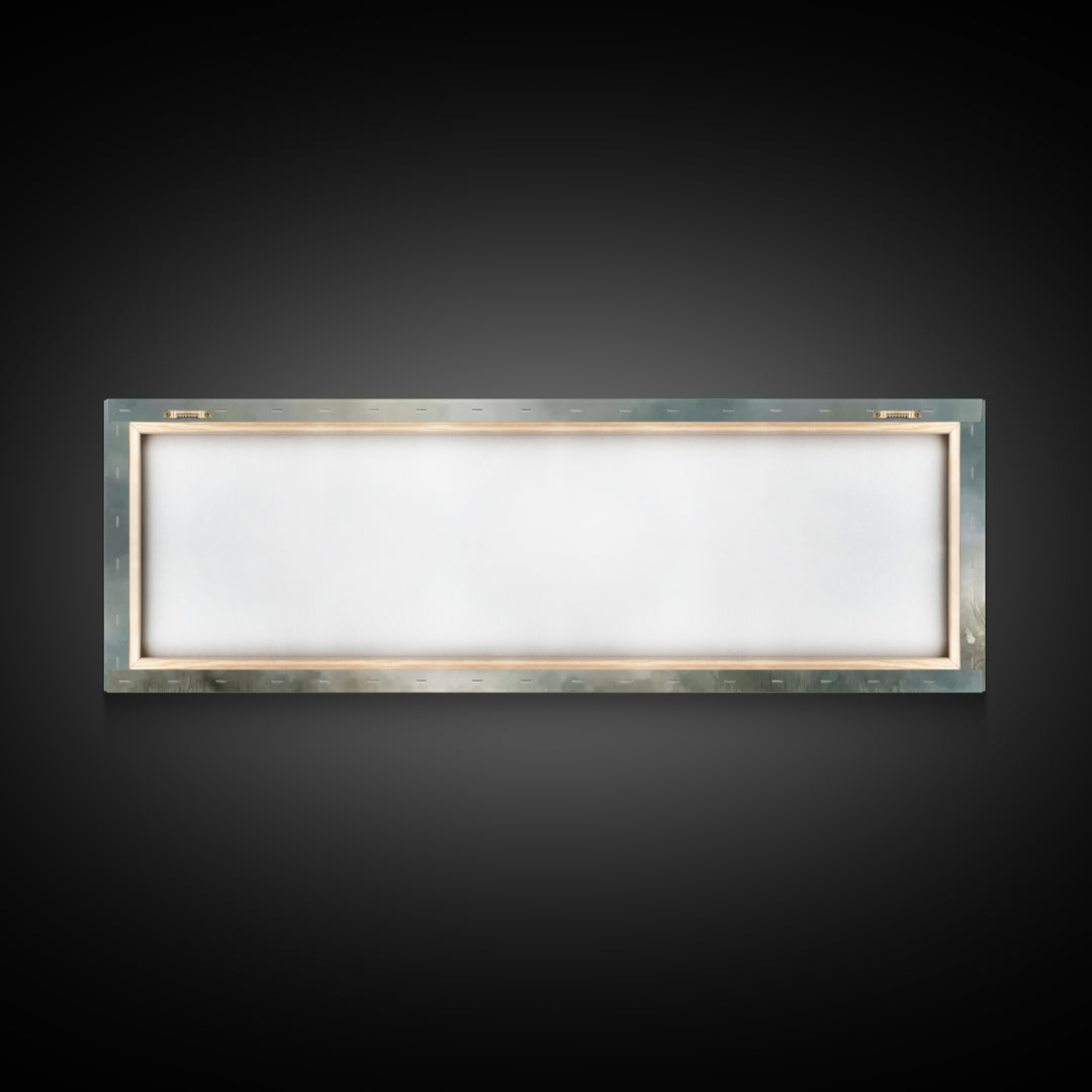 Heavenly Stillness, Framed Canvas Print, Christian Wall Art, Panoramic Frame, Jesus Art Print, Christian Christmas Art, Christian Decor