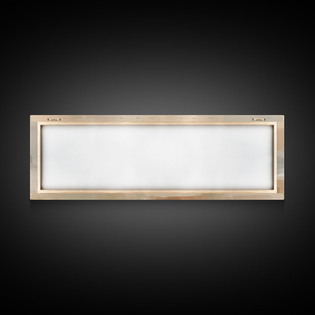Misty Meadow Peace – Framed Canvas Print – Christian Art – Panoramic Wall Art – Jesus Painting – Christian Art Canvas – Christmas Art