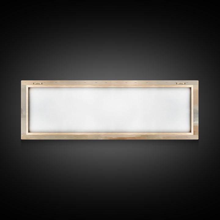 Misty Meadow Peace – Framed Canvas Print – Christian Art – Panoramic Wall Art – Jesus Painting – Christian Art Canvas – Christmas Art
