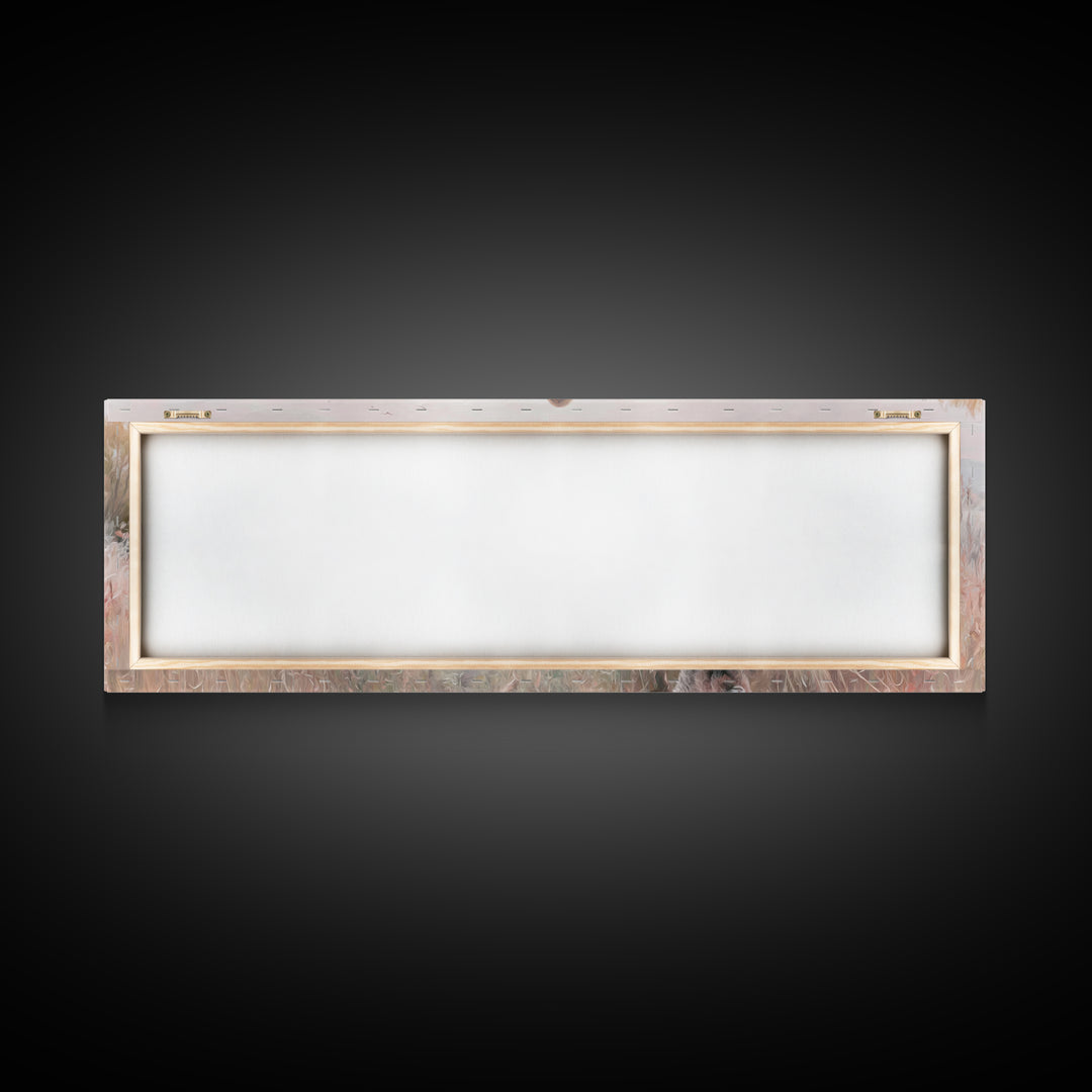 Sacred Quiet | Framed Canvas Print | Christian Wall Art | Panoramic Painting | Jesus Canvas Art | Christian Art Print | Christmas Art