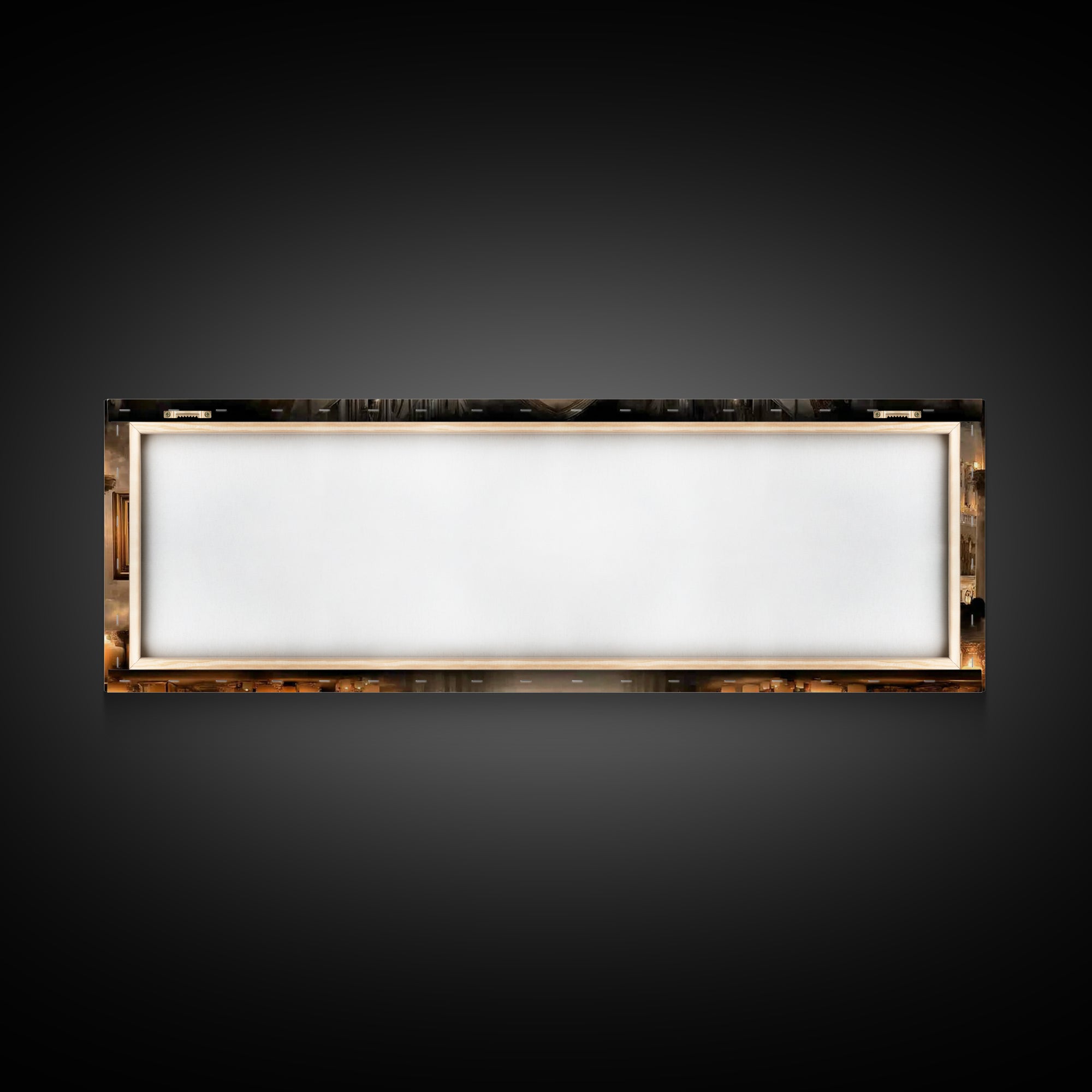 Cathedral Candle Vigil – Framed Canvas Print – Christian Wall Art – Panoramic Painting – Christian Christmas Art – Christian Art Canvas – C