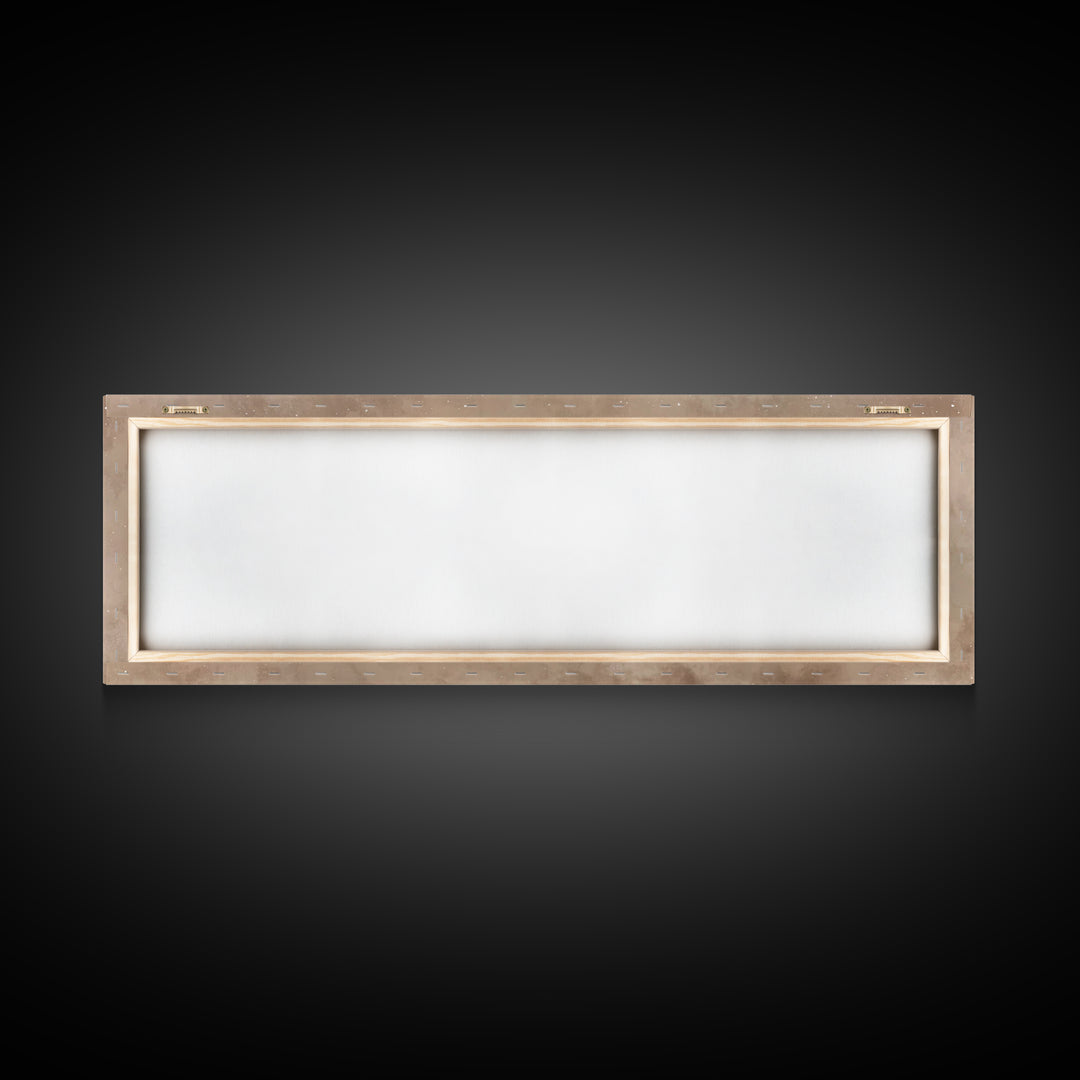 Silent Manger Light, Framed Canvas Print, Christian Christmas Art, Panoramic Art, Christian Wall Art, Christmas Canvas Wall Art, Christian