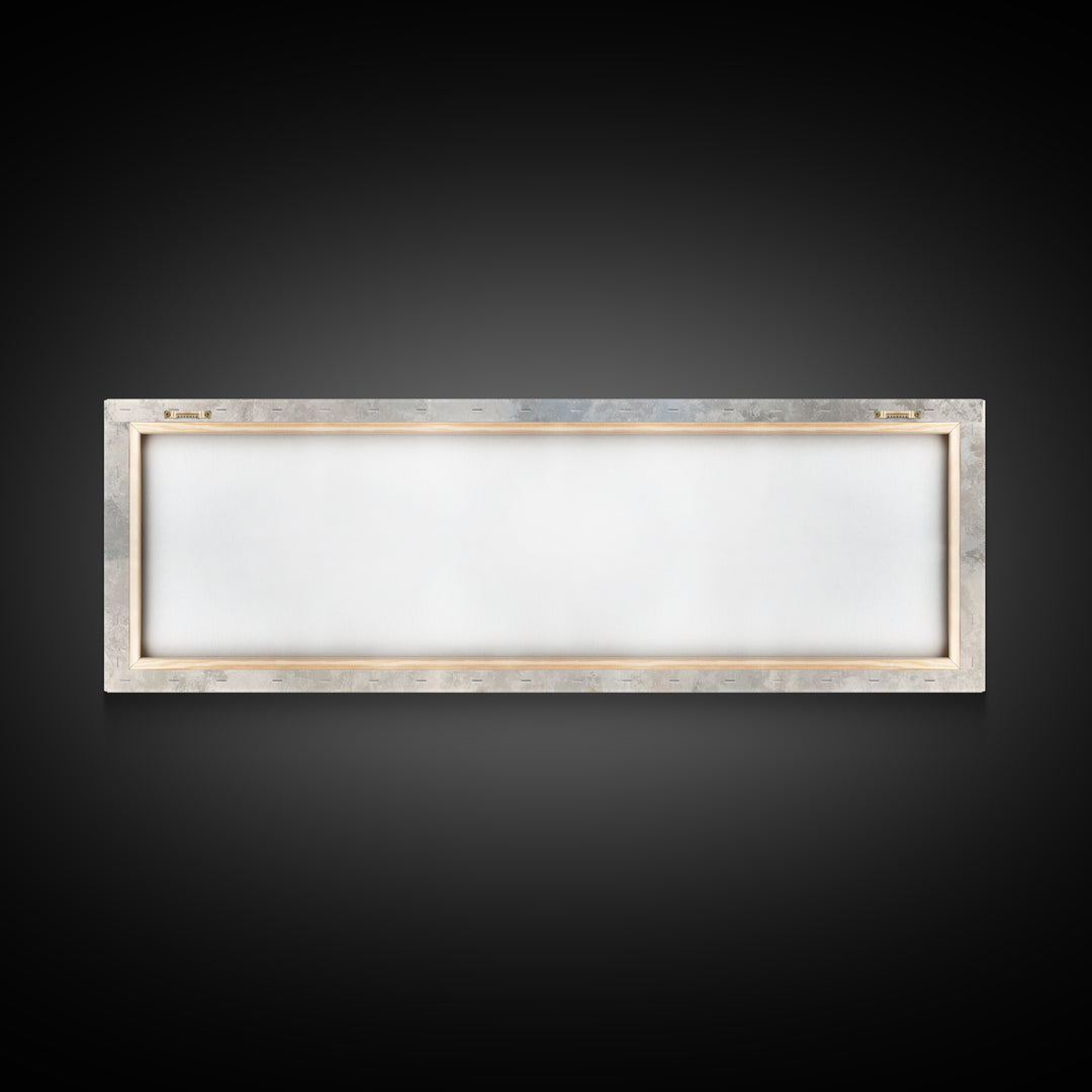Welcoming Light | Framed Canvas Print | Christian Art Canvas | Panoramic Art | Framed Christmas Art | Christian Wall Art | Christmas Art