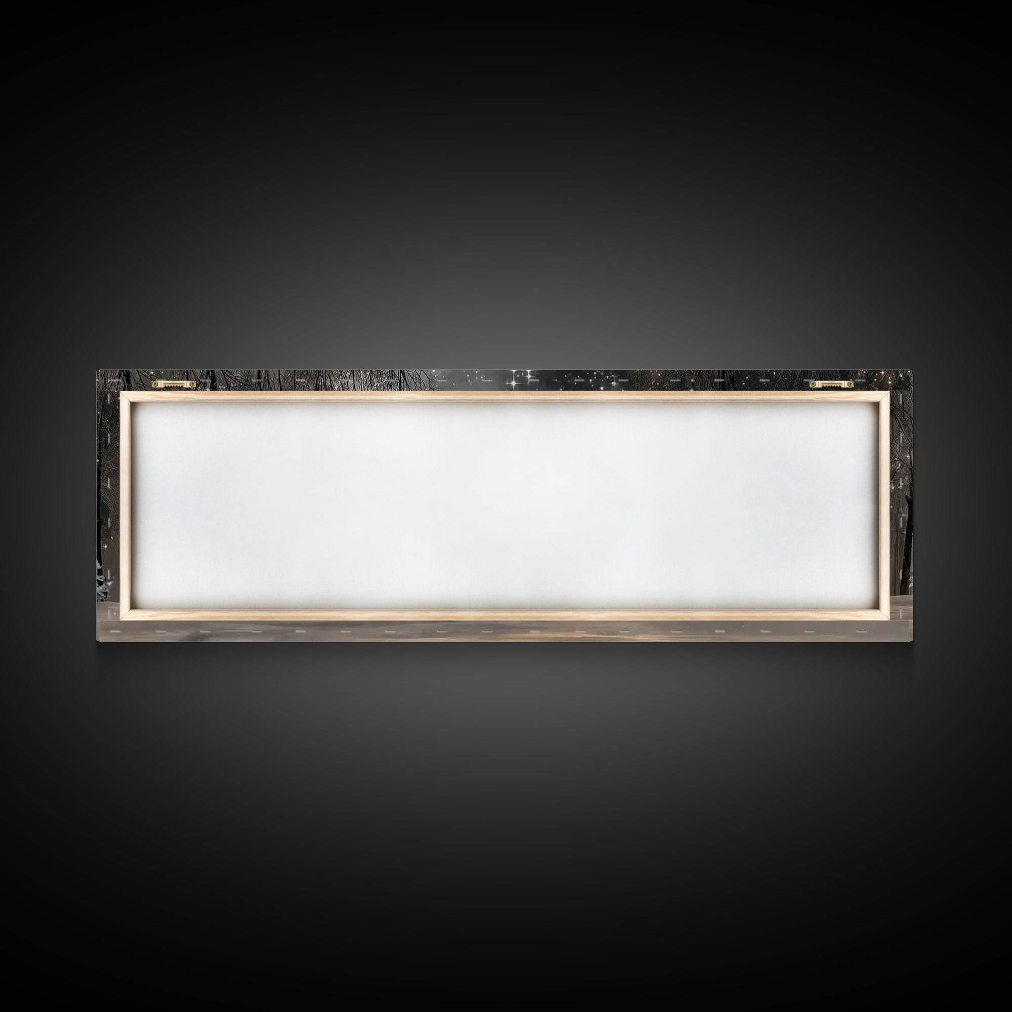 Midnight Nativity Glow – Framed Canvas Print – Christian Wall Art – Christian Art Canvas – Jesus Christmas Art – Panoramic Wall Art – Chris