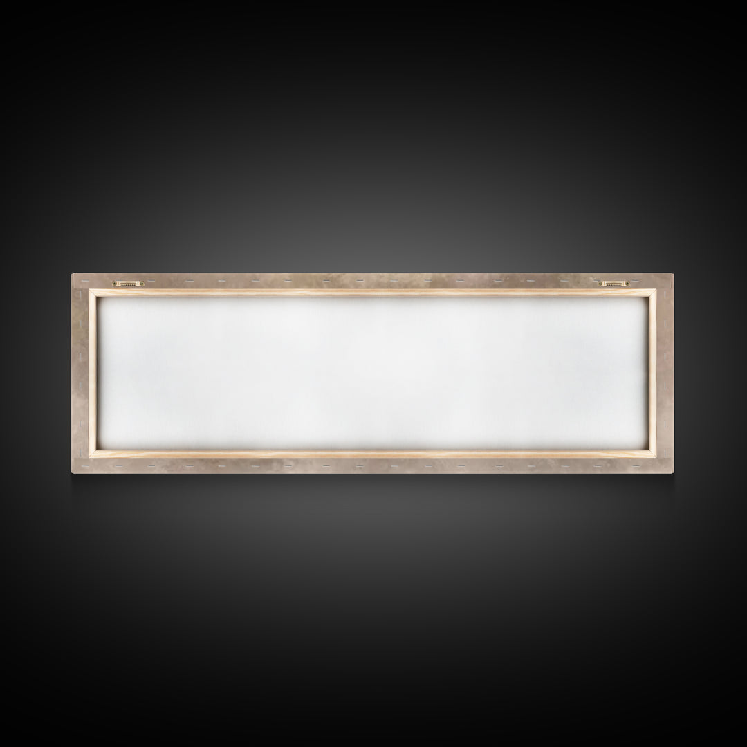 Misty Ancient Stones | Framed Canvas Print | Christian Art | Christian Painting | Minimalist Christian Art | Panoramic Art | Christian Wall