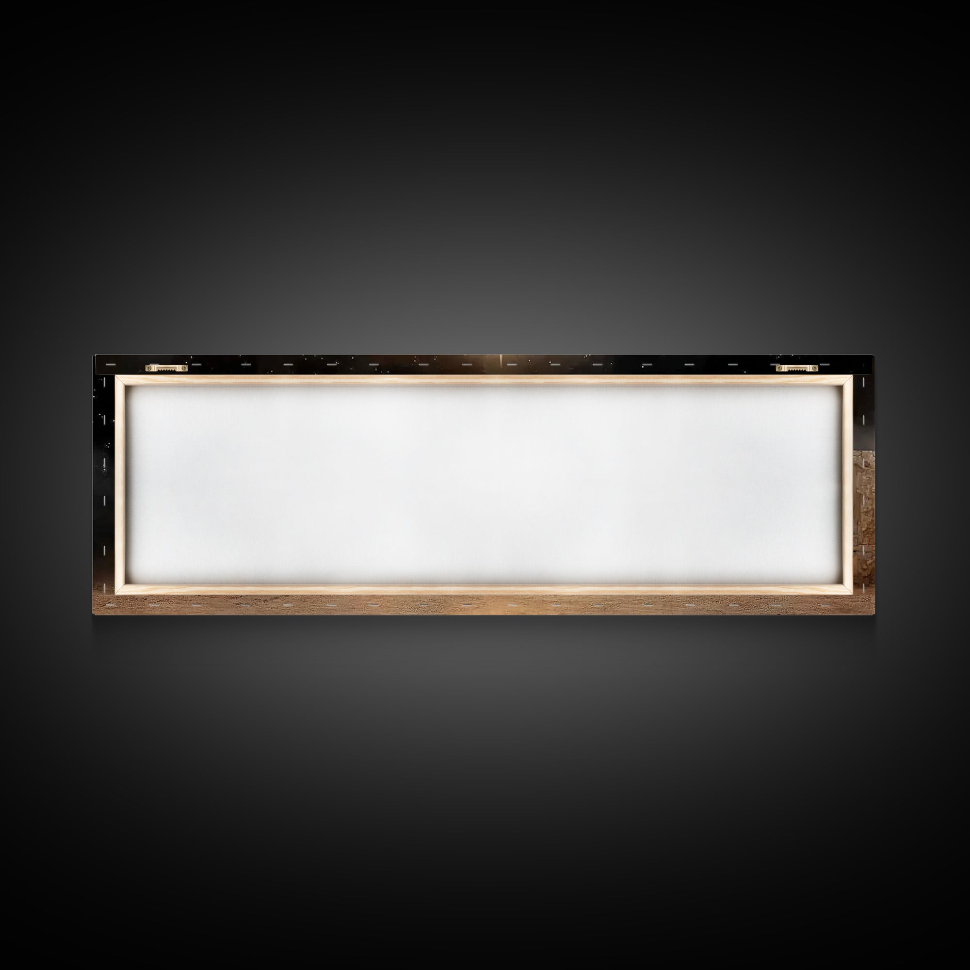 Radiant Stable Peace – Framed Canvas Print – Christian Wall Art – Panoramic Frame – Christmas Art – Christian Art Canvas – Jesus Painting