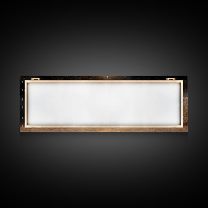 Radiant Stable Peace – Framed Canvas Print – Christian Wall Art – Panoramic Frame – Christmas Art – Christian Art Canvas – Jesus Painting
