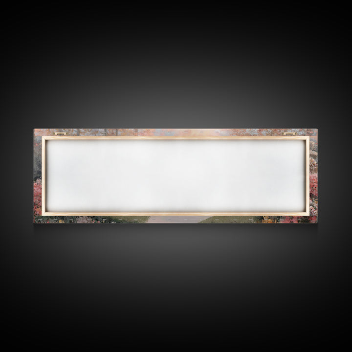 Sacred Forest Journey | Framed Canvas Print | Panoramic Frame | Christian Art | Jesus Painting | Christian Art Canvas | Moody Christian Art