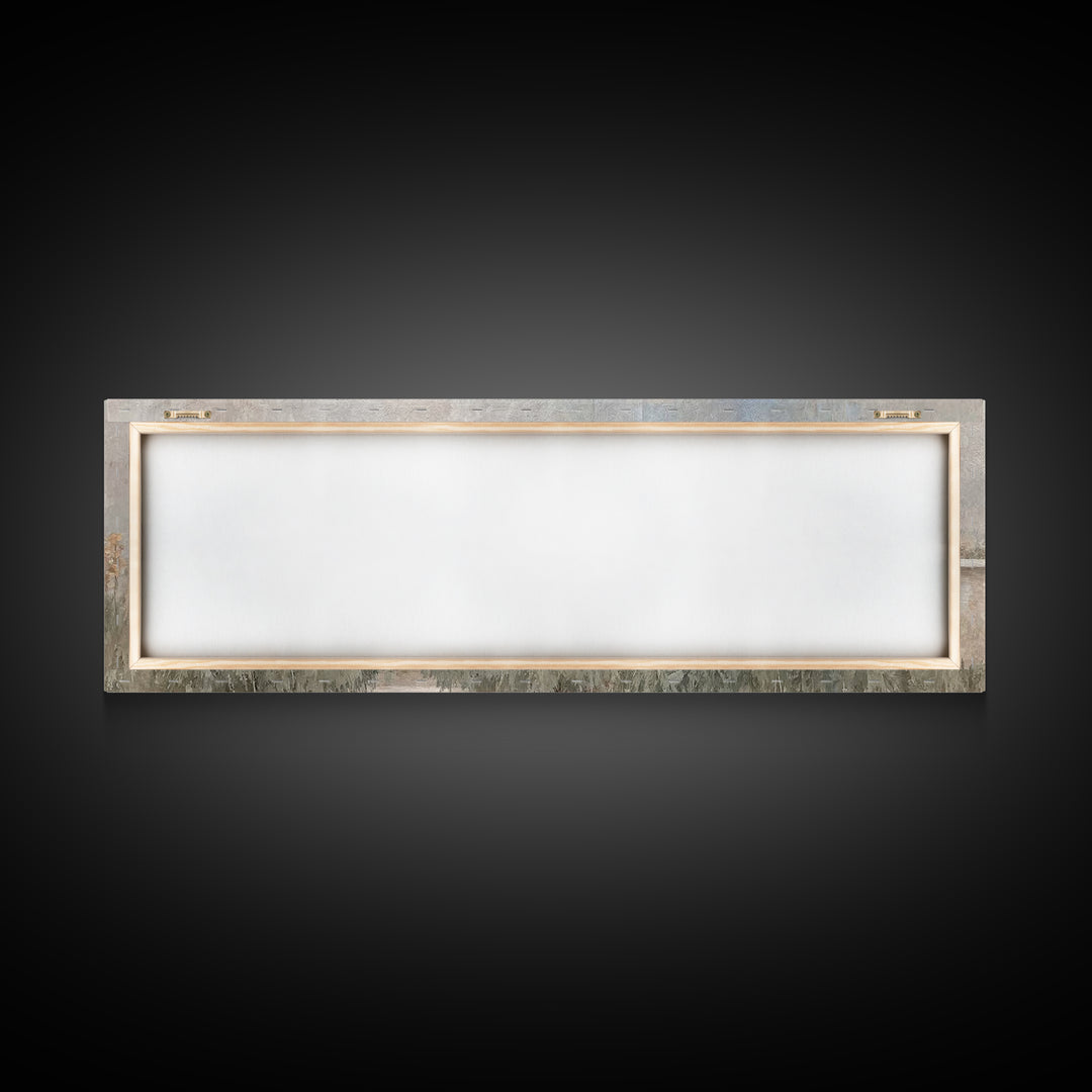 Radiant Stone Refuge – Framed Canvas Print – Christian Christmas Art – Panoramic Art – Christian Art Canvas – Jesus Painting – Christian Wa