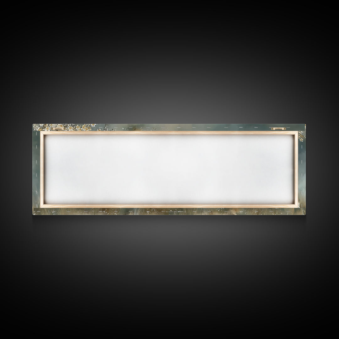 Peaceful Pasture Light – Framed Canvas Print – Panoramic Painting – Christian Art Canvas – Christian Wall Art – Jesus Painting – Christian