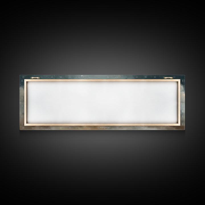 Silent Church Light – Framed Canvas Print – Panoramic Wall Art – Christian Art – Christian Christmas Art – Christian Art Canvas – Christmas