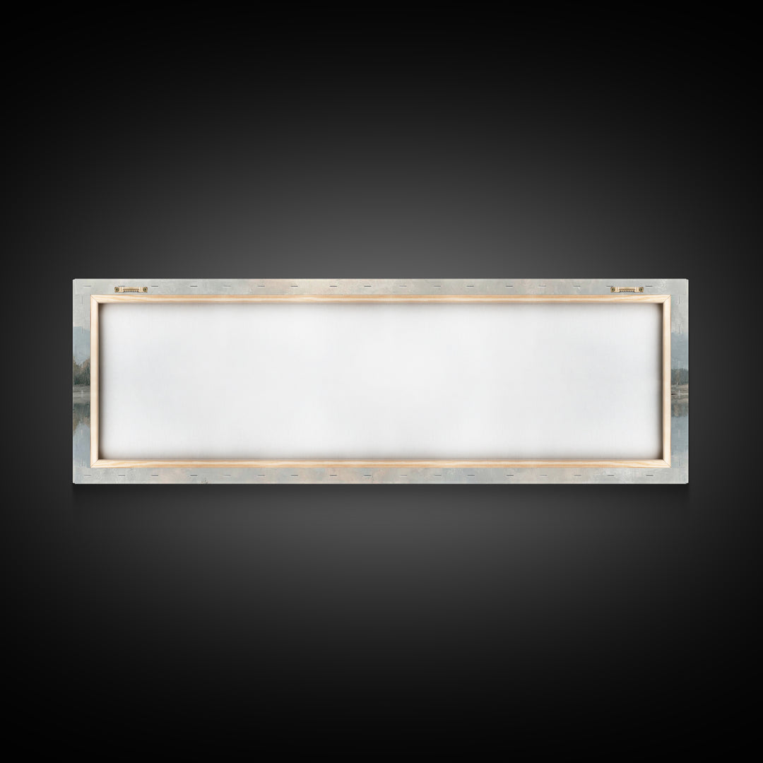 Evening Bethlehem Glow – Framed Canvas Print – Christian Wall Art – Panoramic Frame – Christian Art Canvas – Christmas Art – Christian Gift