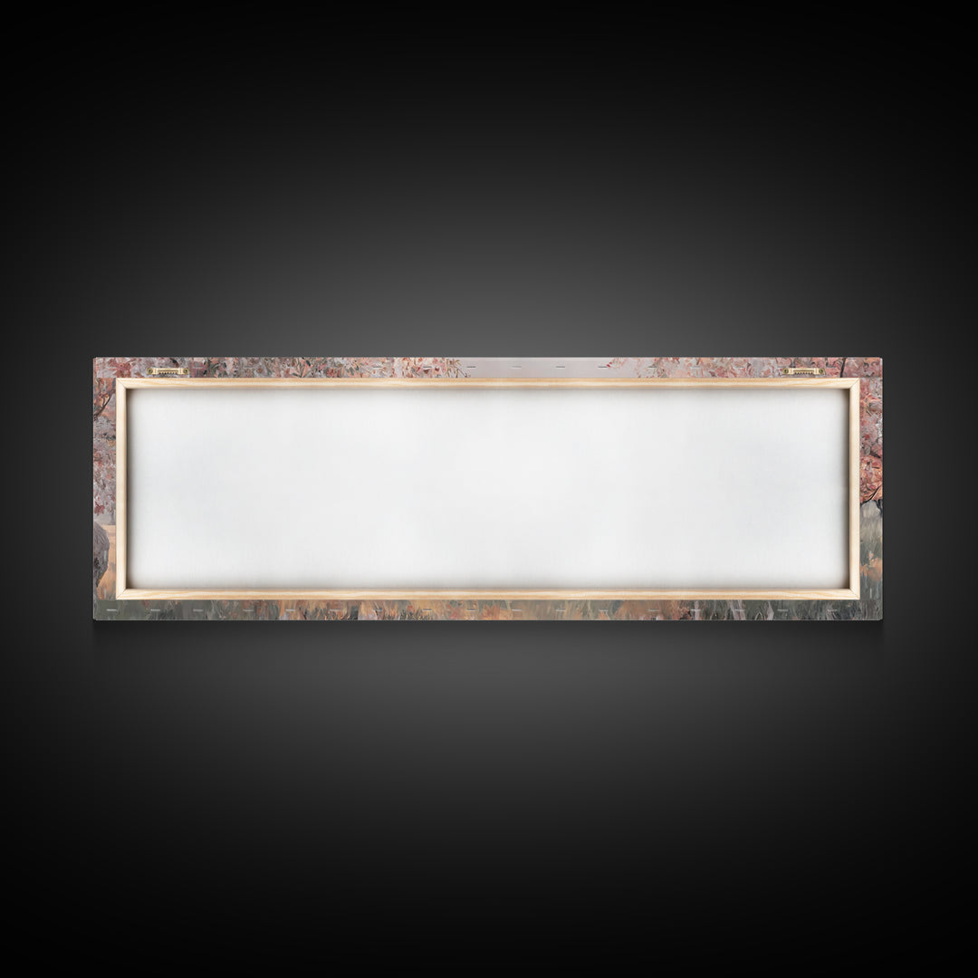 Peaceful Flock Dawn, Framed Canvas Print, Christian Art Print, Panoramic Art, Christmas Art, Christian Wall Art, Jesus Canvas Art