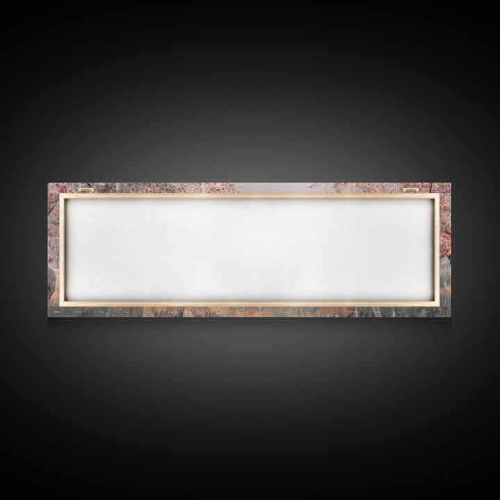 Peaceful Flock Dawn, Framed Canvas Print, Christian Art Print, Panoramic Art, Christmas Art, Christian Wall Art, Jesus Canvas Art