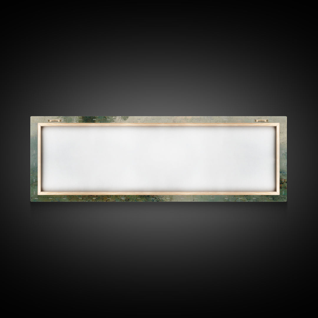 Morning Grace Meadow – Framed Canvas Print – Christian Art Painting – Panoramic Print – Christian Wall Art – Christian Art Canvas – Christi