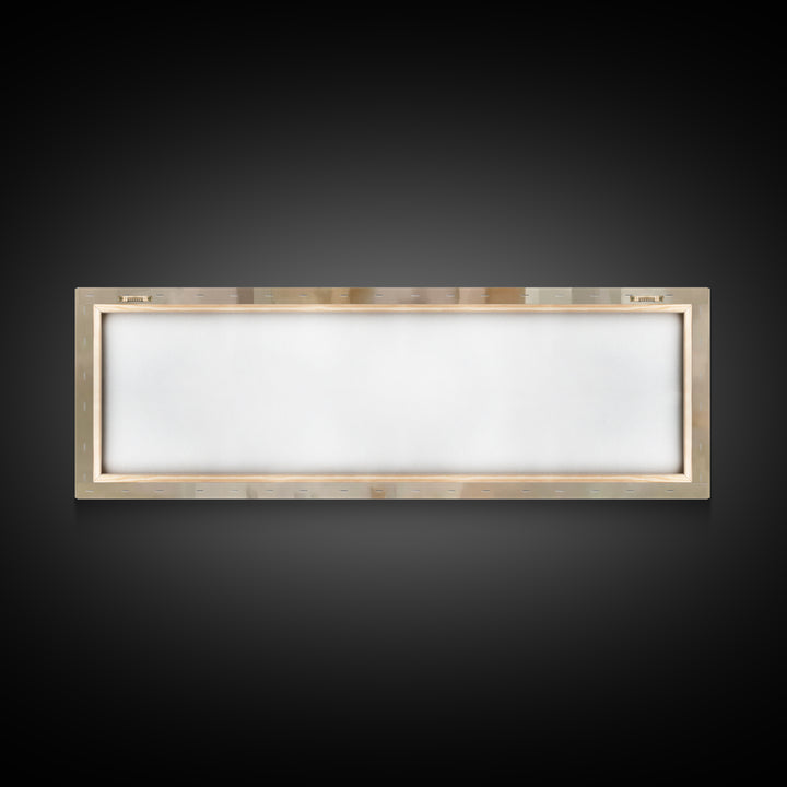 Sacred Candle Gathering | Framed Canvas Print | Christian Wall Art | Christian Christmas Art | Panoramic Wall Art | Christian Art Canvas