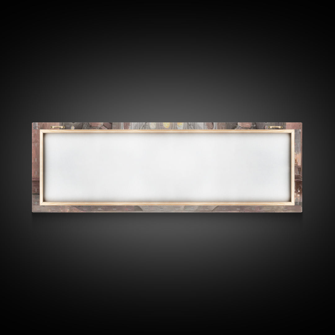 Sacred Night Vigil – Framed Canvas Print – Christian Art Canvas – Panoramic Painting – Christian Wall Art – Christmas Art – Christian Gift
