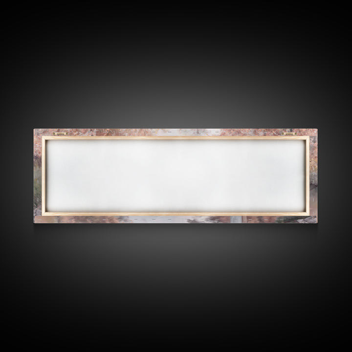 Pastoral Grace Reflections – Framed Canvas Print – Jesus Painting – Panoramic Print – Christian Wall Art – Christian Art Canvas – Christian