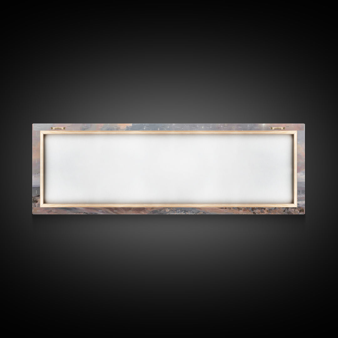 The Guiding Star – Framed Canvas Print – Christian Wall Art – Panoramic Art – Christian Art Canvas – Christmas Art – Christian Decor