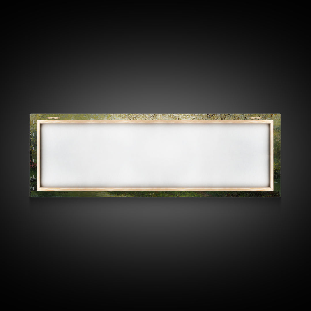 Blossoms Of Guidance, Framed Canvas Print, Christian Art Canvas, Panoramic Art, Jesus Painting, Christian Wall Art, Christian Gift