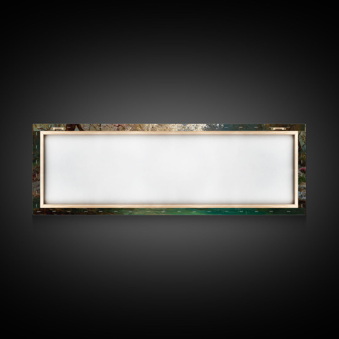 Under Blossoming Mercy – Framed Canvas Print – Christian Art Canvas – Panoramic Painting – Christian Wall Art – Jesus Painting – Christian