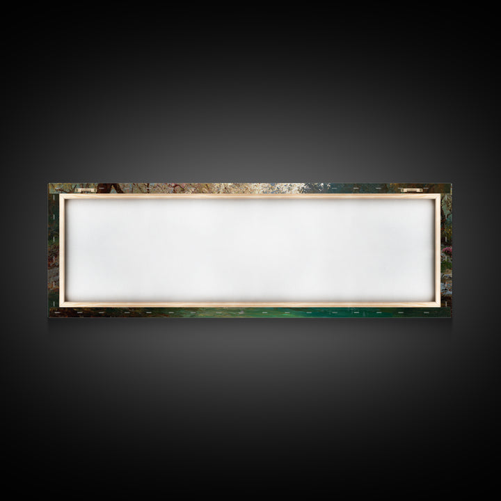 Under Blossoming Mercy – Framed Canvas Print – Christian Art Canvas – Panoramic Painting – Christian Wall Art – Jesus Painting – Christian