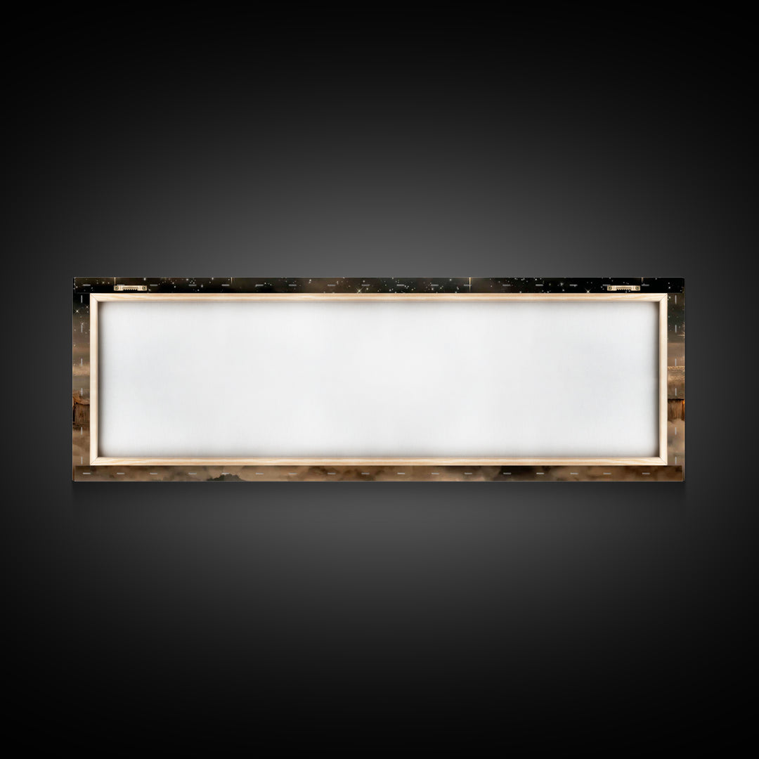 Holy Night Sky, Framed Canvas Print, Christian Art Canvas, Panoramic Painting, Christmas Wall Art, Christian Gift Ideas, Modern Christian A