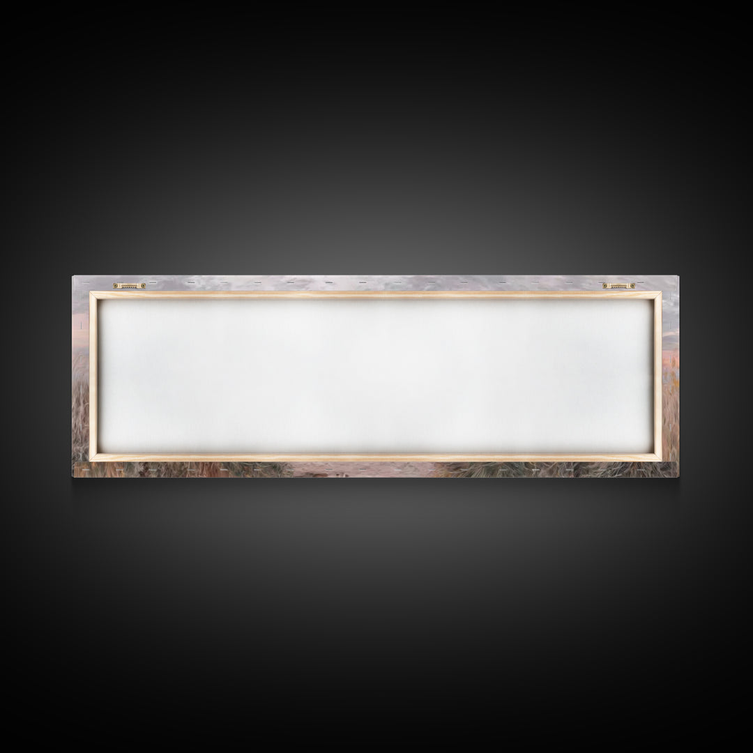 Path Of Peace - Framed Canvas Print - Christian Wall Art - Jesus Art Print - Panoramic Wall Art - Large Christian Painting - Christian Gift