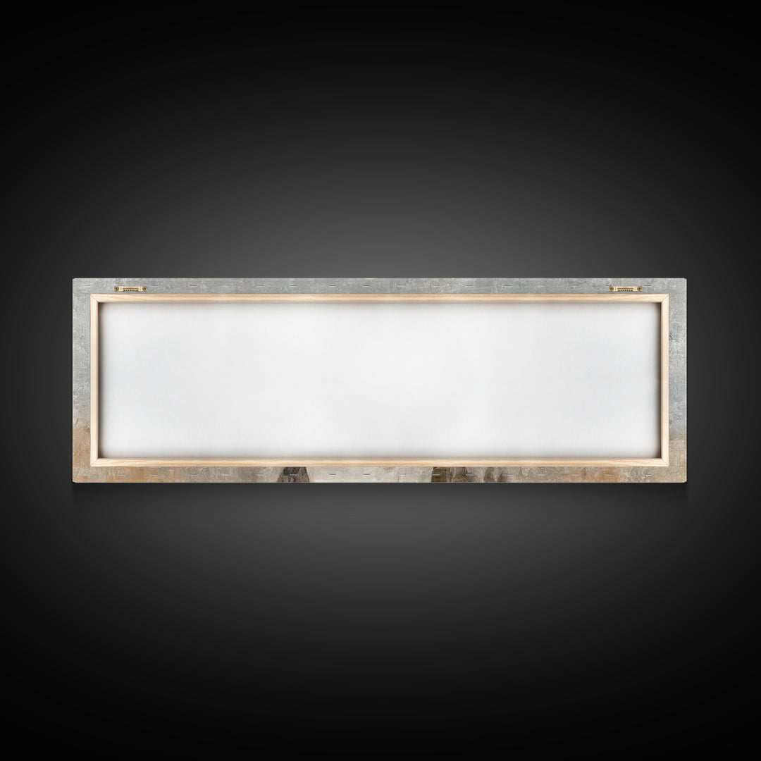 Winter Nativity | Framed Canvas Print | Christian Christmas Art | Christian Wall Art | Panoramic Painting | Christian Decor | Christian Gif