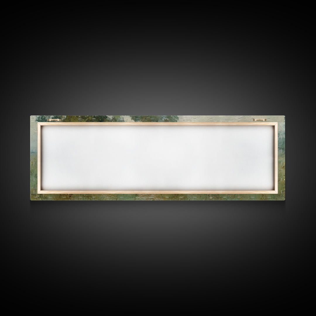 Morning Meadow | Framed Canvas Print | Christian Wall Art | Panoramic Frame | Christian Art Canvas | Jesus Painting | Christmas Art